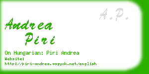 andrea piri business card